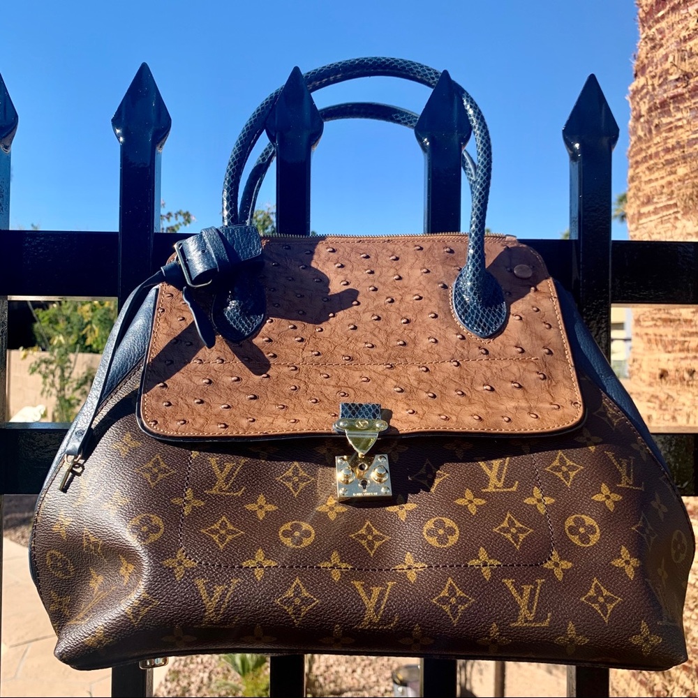 Rare Louis Vuitton Monogram Ostrich and Python